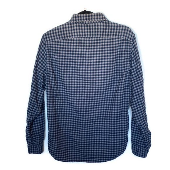 J Crew JCrew J.Crew Blue Grey Plaid Check Flannel Size M - Picture 2 of 4